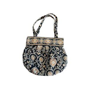 Vera Bradley Retired Cafe Latte Quilted Pattern Purse Handbag Paisley Brown